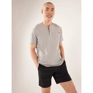 Chubbies Men's The Kick Back 'n‎ Relax Midi Grey Heather Henley Shirt Size XL